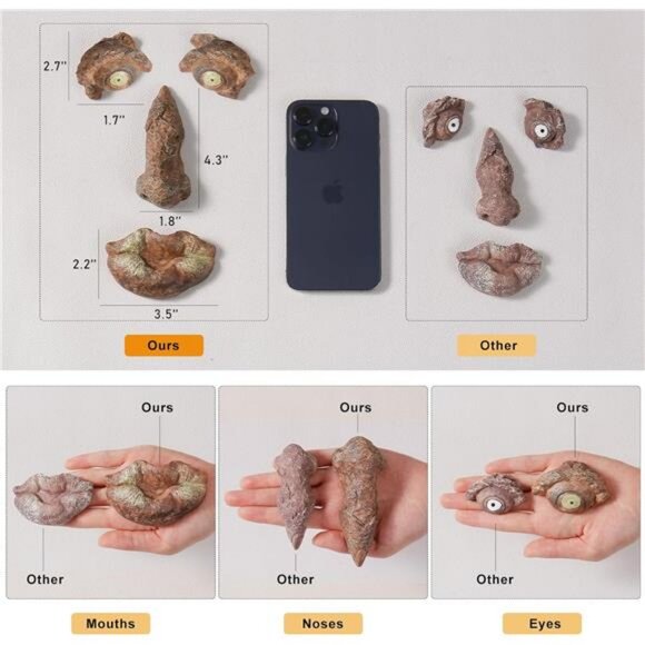 Tree Faces Decor Outdoor, Tree Face Outdoor Statues Old Man Tree Hugger - Picture 4 of 7